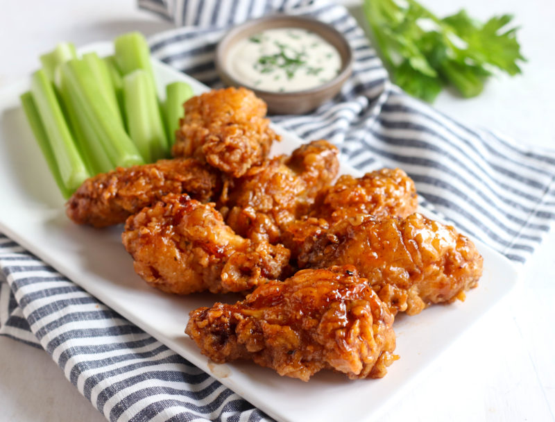 CRISPY FRIED CHICKEN WINGS WITH HOT HONEY SAUCE - Jehan Can Cook