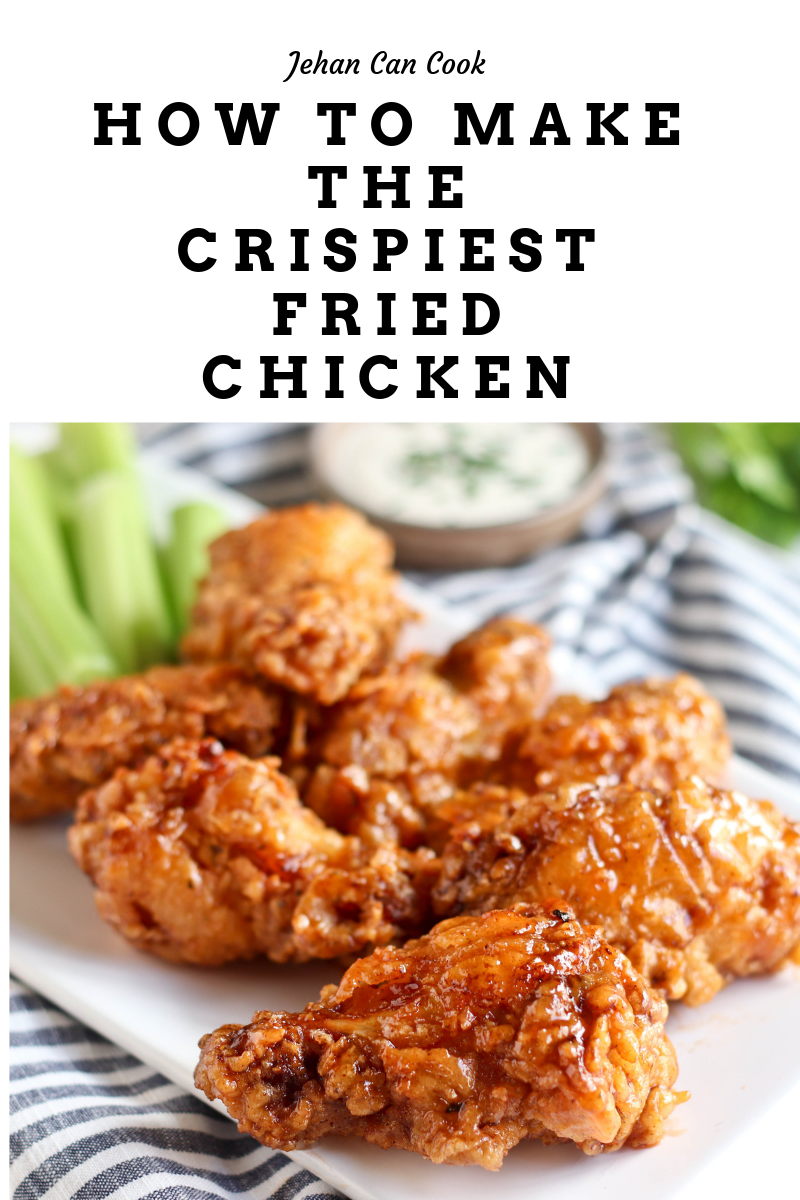 CRISPY FRIED CHICKEN WINGS WITH HOT HONEY SAUCE