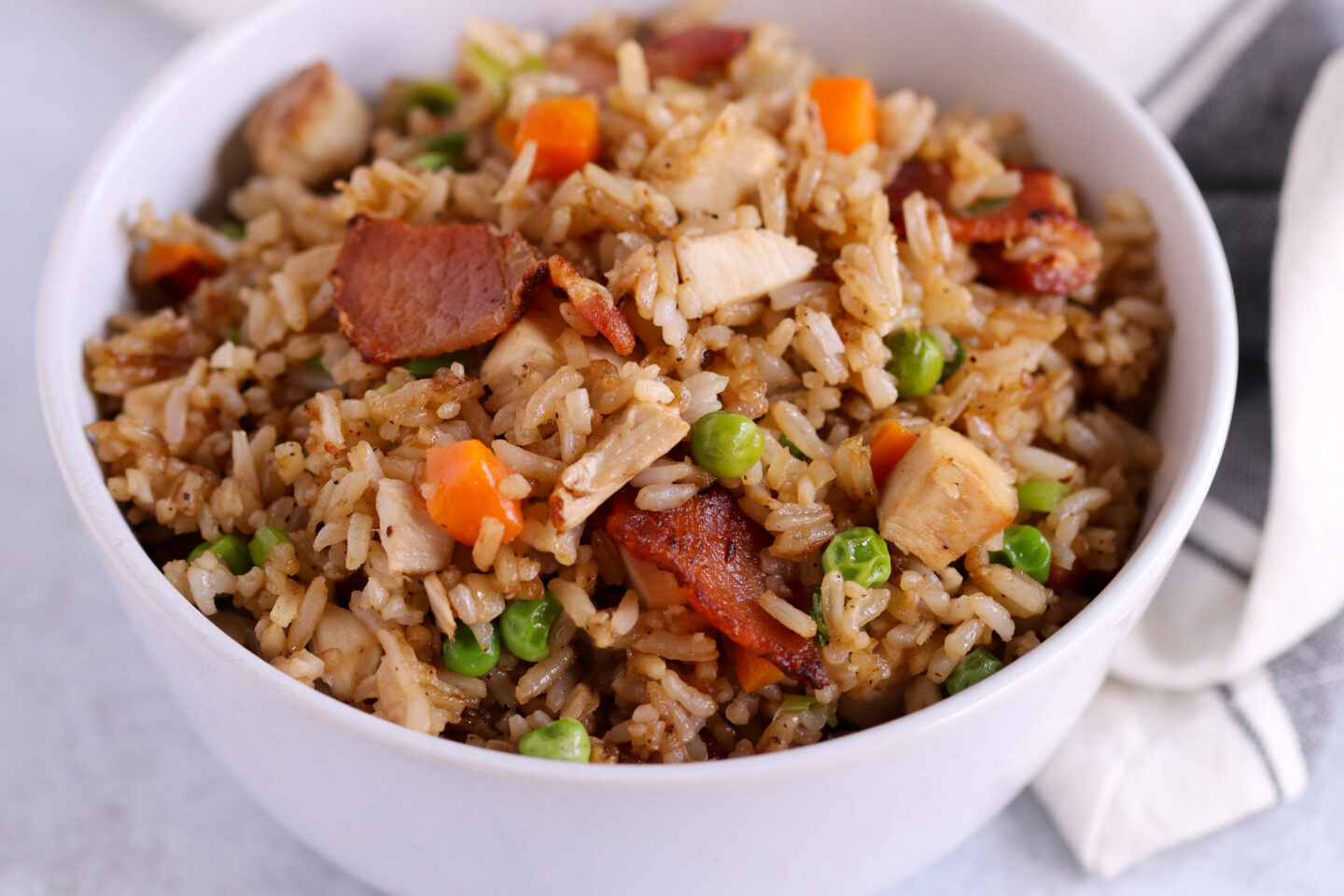 BACON AND CHICKEN FRIED RICE