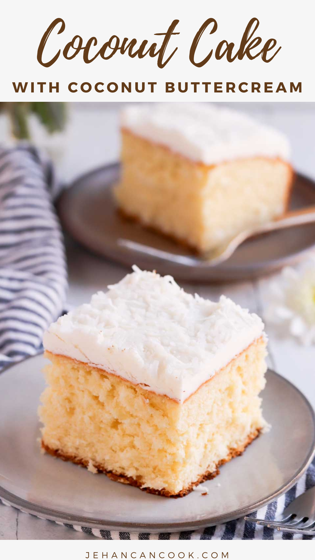 Coconut cake with coconut buttercream pin