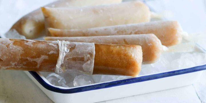 Tamarind icicles on a tray of ice